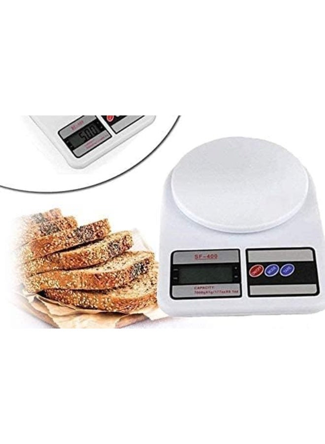 Digital kitchen scale up to 10 kg, white, 24.5x3.5x17 cm - Image 3